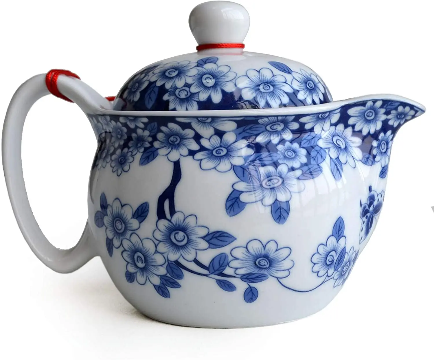 

Teapot 350ml porcelain blue white Chinese pot stainless steel strainer infusion Flowers tea puer kettle ceramic teaware Home