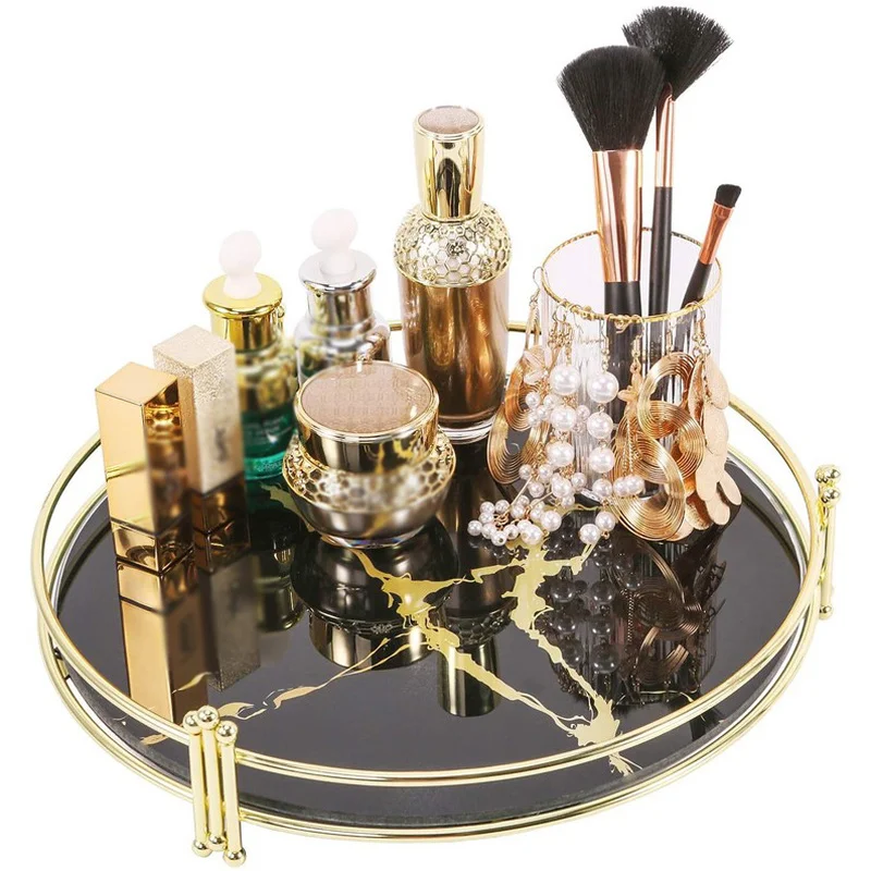 European Marbled Tempered Glass Mirror Tray Cosmetics Jewelry Cup Storage Tray Living Room Coffee Table Desktop Home Decoration
European Marbled Tempered Glass Mirror Tray Cosmetics Jewelry Cup Storage Tray Living Room Coffee Table Desktop Home Decoration