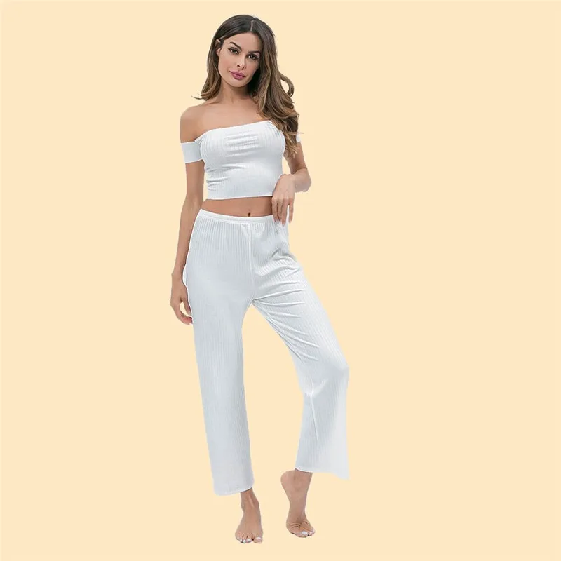 2020 Fashion Women 2pcs Sleepwear Sexy Tube Top Pants Suit Pajama Set Ladies Sleepwear female Pajama Homewear
2020 Fashion Women 2pcs Sleepwear Sexy Tube Top Pants Suit Pajama Set Ladies Sleepwear female Pajama Homewear