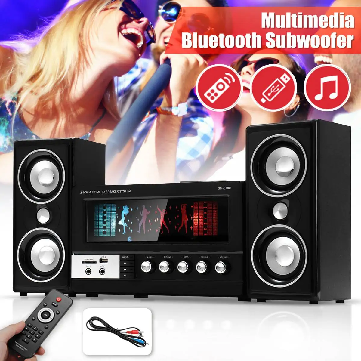bluetooth Karaoke Speakers Multimedia bluetooth Subwoofer Bass Speakers Music Center System Music Player Support FM Radio TF Mp3
bluetooth Karaoke Speakers Multimedia bluetooth Subwoofer Bass Speakers Music Center System Music Player Support FM Radio TF Mp3