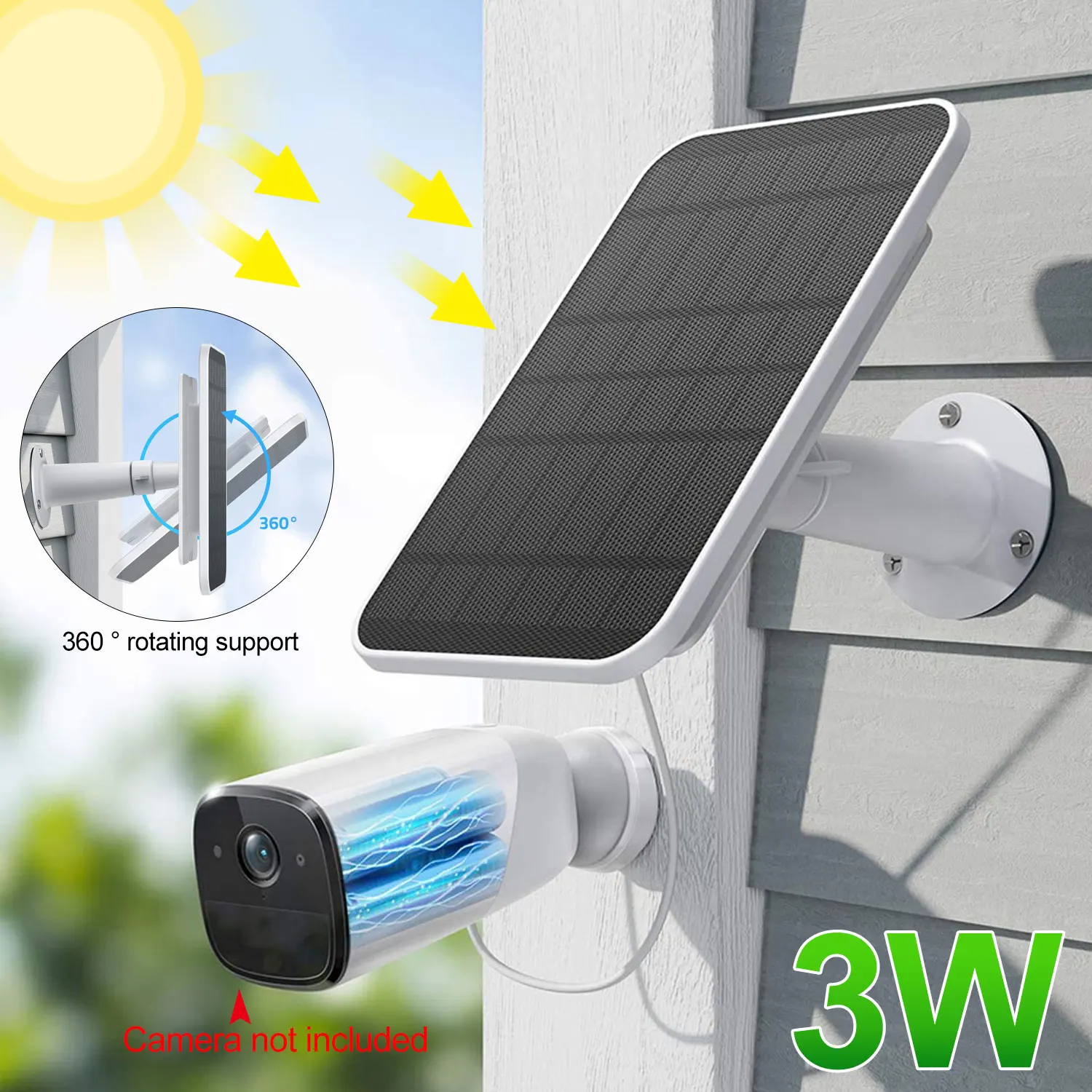 Outdoor Waterproof Solar Panels For Security Home Camera CCTV Monitor Solar Power Charger with 3m Charging Cable panneau solaire
Outdoor Waterproof Solar Panels For Security Home Camera CCTV Monitor Solar Power Charger with 3m Charging Cable panneau solaire