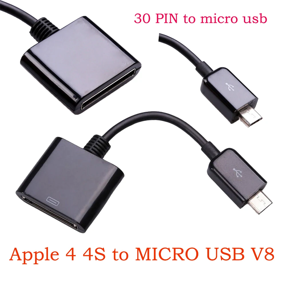 Micro V8 USB Male to 30Pin Female Converter Adapter for Samsung iPod Transferring/Apple 4 4S Mobile Phone Adapter Converter
Micro V8 USB Male to 30Pin Female Converter Adapter for Samsung iPod Transferring/Apple 4 4S Mobile Phone Adapter Converter