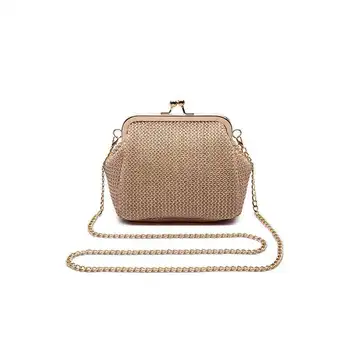 2019 Fall New Style Imitation Straw Bag Mini Shell Clip Bag Single Shoulder Slant Chain Bag Student Bag
2019 Fall New Style Imitation Straw Bag Mini Shell Clip Bag Single Shoulder Slant Chain Bag Student Bag