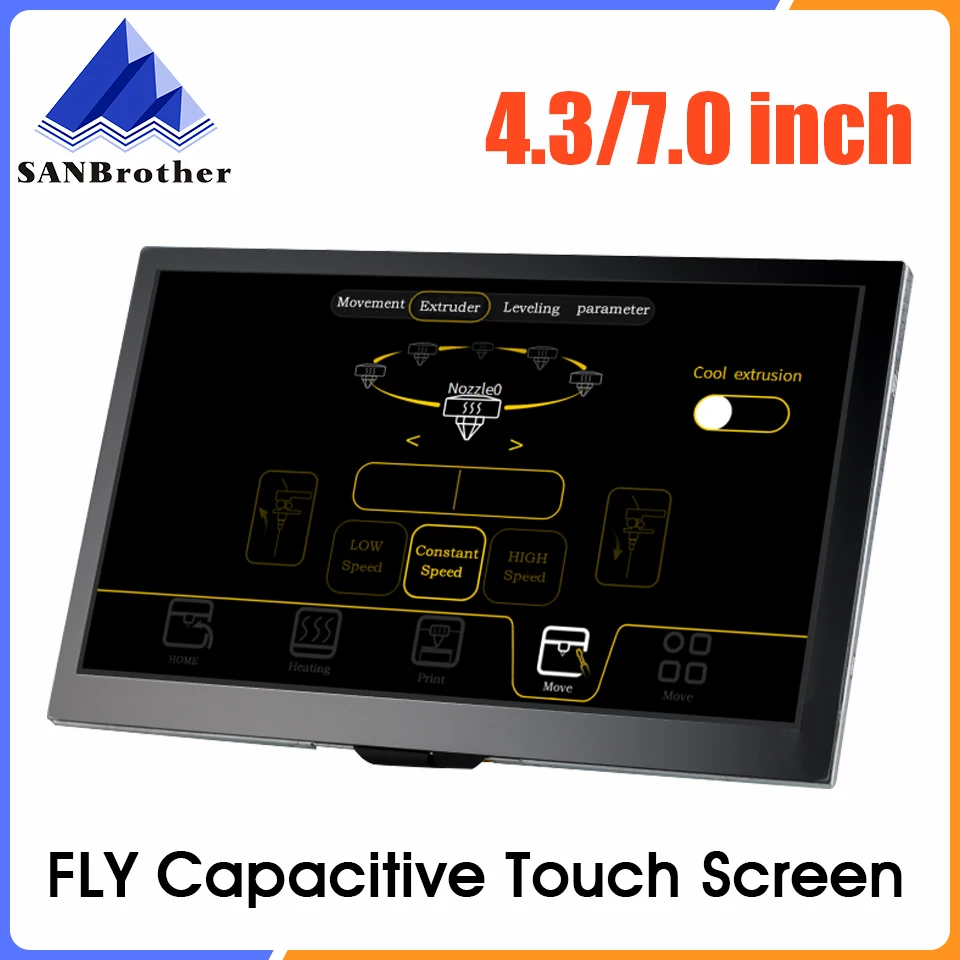 SANPrinter FLY 4.3/7.0 V1 Touch Screen Replace Pandue Touch Screen For Duet 2 Wifi V1.04,SKR 1.3 1.4,MKS Marlin&Duet Control Boa
SANPrinter FLY 4.3/7.0 V1 Touch Screen Replace Pandue Touch Screen For Duet 2 Wifi V1.04,SKR 1.3 1.4,MKS Marlin&Duet Control Boa