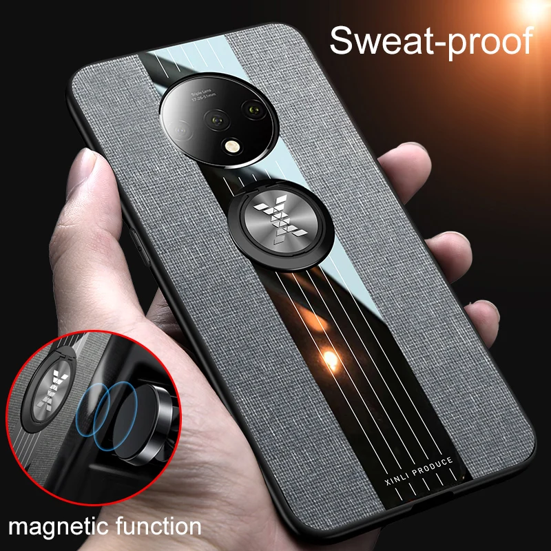 For Oneplus 7T Case Ring Holder Fabric Hard Cover Soft Frame Cloth Phone Case For Oneplus One Plus 7T Pro Case
For Oneplus 7T Case Ring Holder Fabric Hard Cover Soft Frame Cloth Phone Case For Oneplus One Plus 7T Pro Case
