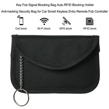 Key Fob Signal Blocking Bag Auto RFID Blocking Holder Anti-hacking Security Bag for Smart Keyless Entry Remote Fob Controller
Key Fob Signal Blocking Bag Auto RFID Blocking Holder Anti-hacking Security Bag for Smart Keyless Entry Remote Fob Controller