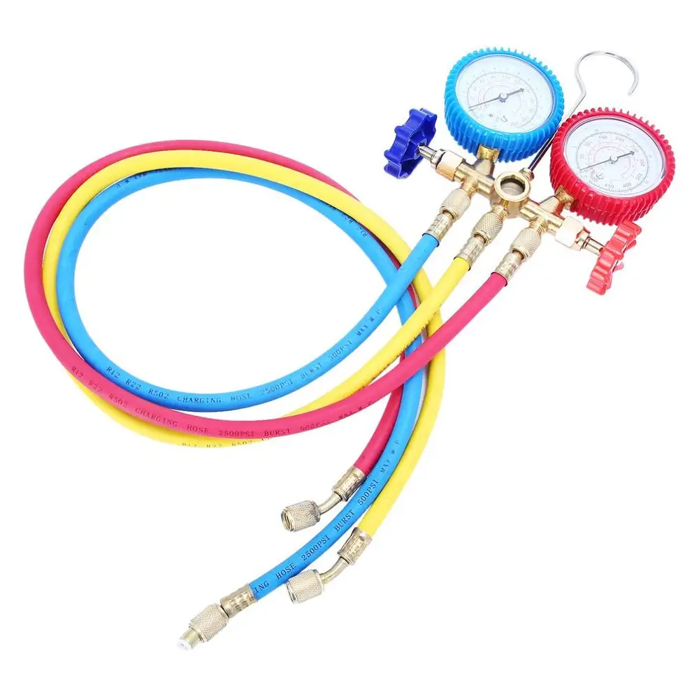 536G Car Auto A/C Refrigeration Air Conditioning AC Diagnostic Manifold Gauge Maintenence Tool With Hose And Hook Kit
536G Car Auto A/C Refrigeration Air Conditioning AC Diagnostic Manifold Gauge Maintenence Tool With Hose And Hook Kit