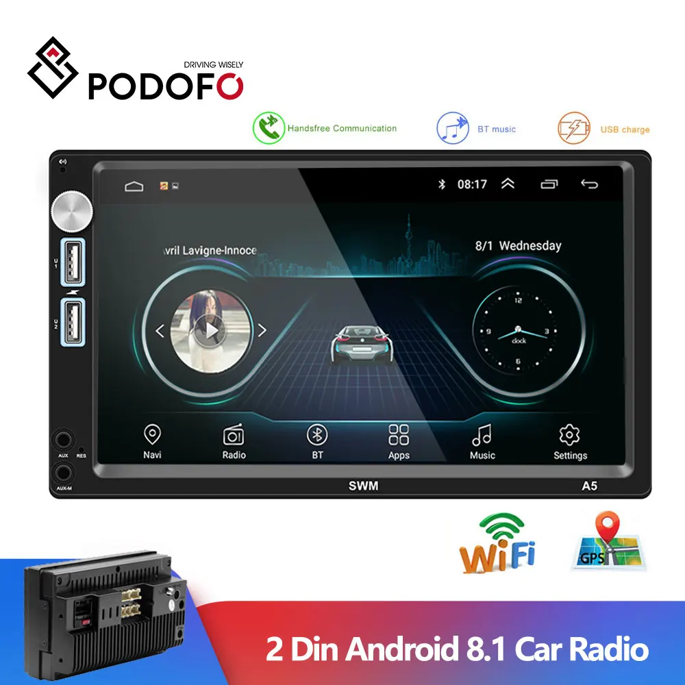 Podofo 2Din Android 8.1 Cassette Recorder Stereo Car Radio Autoradio 7" GPS Wifi Multimedia Player MP5 Bluetooth Mirror Link
Podofo 2Din Android 8.1 Cassette Recorder Stereo Car Radio Autoradio 7" GPS Wifi Multimedia Player MP5 Bluetooth Mirror Link