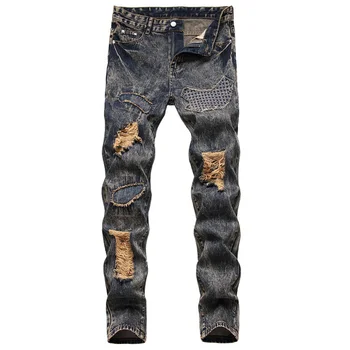 2020 Retro Winter Men Hip Hop Rock Male Cotton Embroidered Clothes Jean Homme Brand Distressed Ripped Denim Pant Biker Jeans
2020 Retro Winter Men Hip Hop Rock Male Cotton Embroidered Clothes Jean Homme Brand Distressed Ripped Denim Pant Biker Jeans
