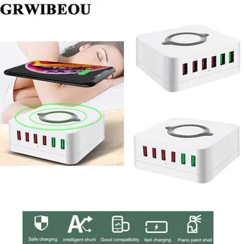 Grwibeou 72W USB Charger 10W Wireless Charger Quick Charge 3.0 6 Port Fast Mobile Phone Charger for Apple Phone 12 S10 S9
Grwibeou 72W USB Charger 10W Wireless Charger Quick Charge 3.0 6 Port Fast Mobile Phone Charger for Apple Phone 12 S10 S9