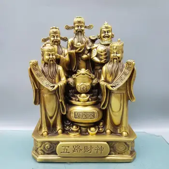 Home Decor 15" Chinese Seikos Brass Five Way God of Wealth Statue The wealth of the five parties Implication Lucky fortune 
Home Decor 15" Chinese Seikos Brass Five Way God of Wealth Statue The wealth of the five parties Implication Lucky fortune