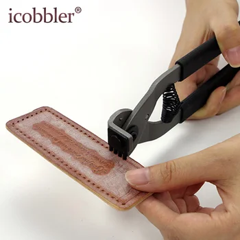 Leahter Craft Straight Line Hole Punchs Plier Clamp Cut Leathercraft Stitching Tool for Sewing Weaving, 4mm Spacing, 2mm Width 
Leahter Craft Straight Line Hole Punchs Plier Clamp Cut Leathercraft Stitching Tool for Sewing Weaving, 4mm Spacing, 2mm Width