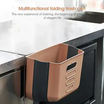 Folding trash can kitchen cabinet door wall-mounted trash can 7L free installation large-capacity trash can 
Folding trash can kitchen cabinet door wall-mounted trash can 7L free installation large-capacity trash can