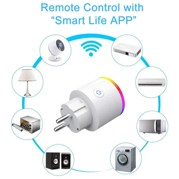 M5 Smart socket WiFi power statistics app remote control smart home voice socket European standard RGB light
M5 Smart socket WiFi power statistics app remote control smart home voice socket European standard RGB light