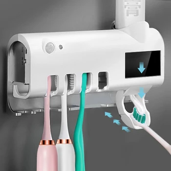 For Dispenser UV Wall-mounted Toothbrush Holder Rack Smart Toothbrush Sterilizer Ultraviolet Disinfection Automatic Toothpaste
For Dispenser UV Wall-mounted Toothbrush Holder Rack Smart Toothbrush Sterilizer Ultraviolet Disinfection Automatic Toothpaste