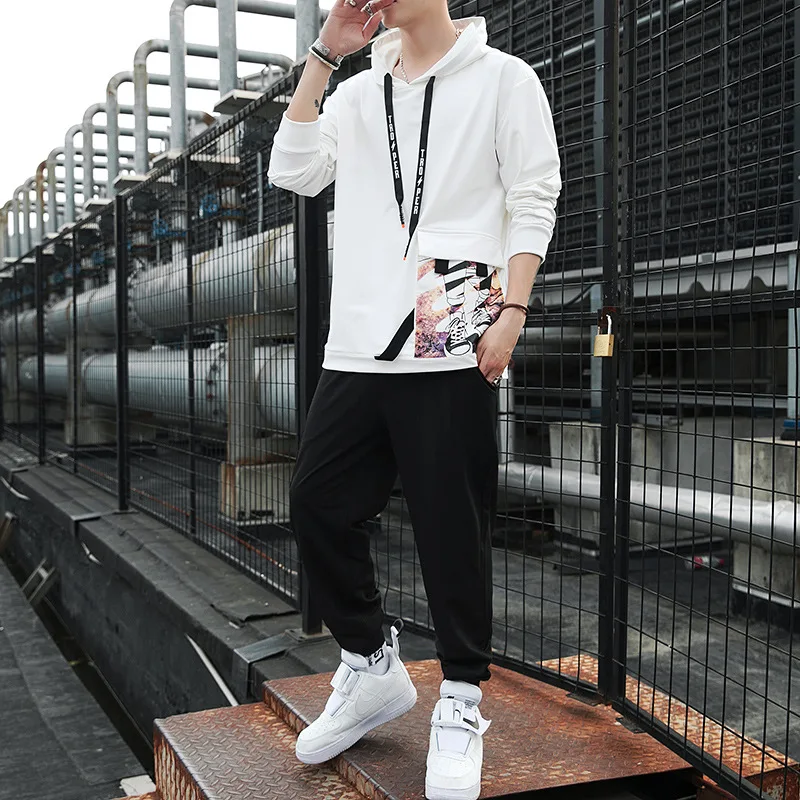 New Style Spring And Autumn MEN'S Sweater Hoodie Two-Piece Set Men Leisure Sports Suit Men'S Wear Students Tide
New Style Spring And Autumn MEN'S Sweater Hoodie Two-Piece Set Men Leisure Sports Suit Men'S Wear Students Tide