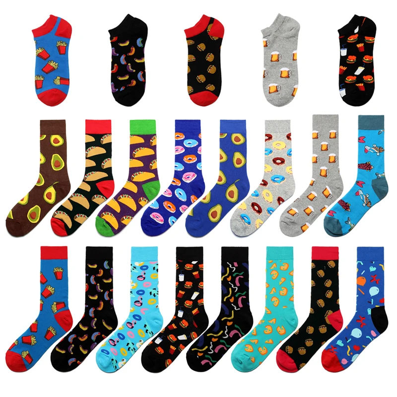 Funny New Food Sausage Hamburger Avocado Men Crew Socks Happy Sock Casual Harajuku Dress Business Skate Novelty Calcetines
Funny New Food Sausage Hamburger Avocado Men Crew Socks Happy Sock Casual Harajuku Dress Business Skate Novelty Calcetines