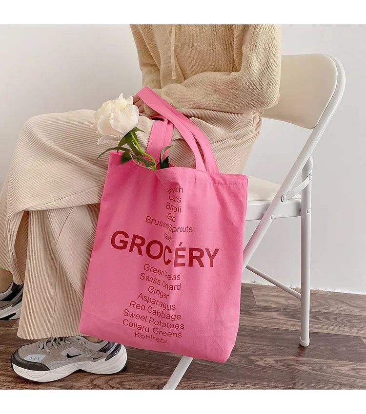 Cute Grocery List Design Canvas Tote Bag - Eco-Friendly Shopping Companion 10 H6285b49aab7f43bea3e39ed2865f3b6d1
