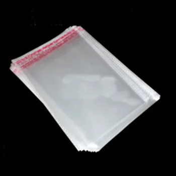 

Wholesale 200pcs transparent self-adhesive cellophane ziplock bag packaging thick transparent cellophane opp plastic poly bag,11