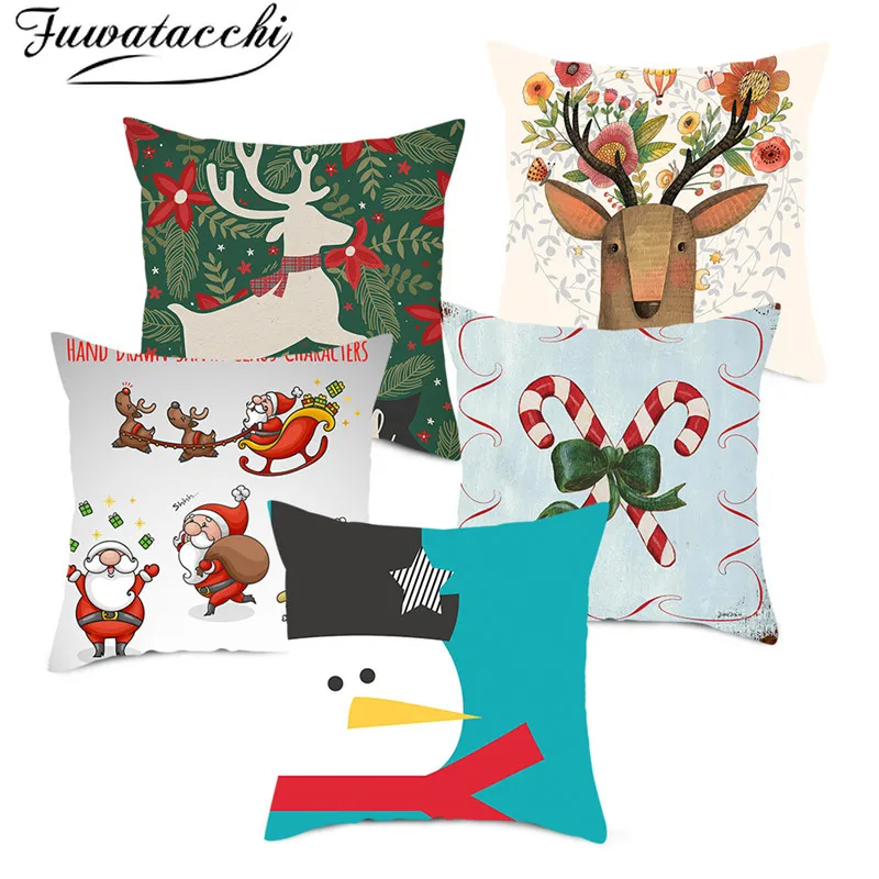 Fuwatacchi Christmas Series Cushion Cover Xmas Deer Tree Pillowcases Home Decoration Colorful Pillow Cover for Sofa Car Bed Seat
Fuwatacchi Christmas Series Cushion Cover Xmas Deer Tree Pillowcases Home Decoration Colorful Pillow Cover for Sofa Car Bed Seat