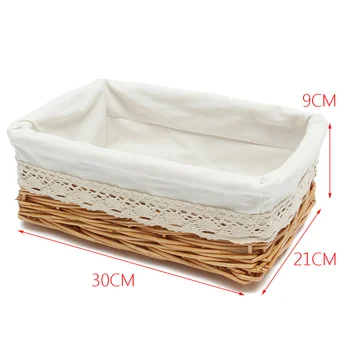 40*30*16cm Multipurpose Rectangular Wicker Storage Basket with Removable Washable Liner Willow Woven Containers - Size L
40*30*16cm Multipurpose Rectangular Wicker Storage Basket with Removable Washable Liner Willow Woven Containers - Size L