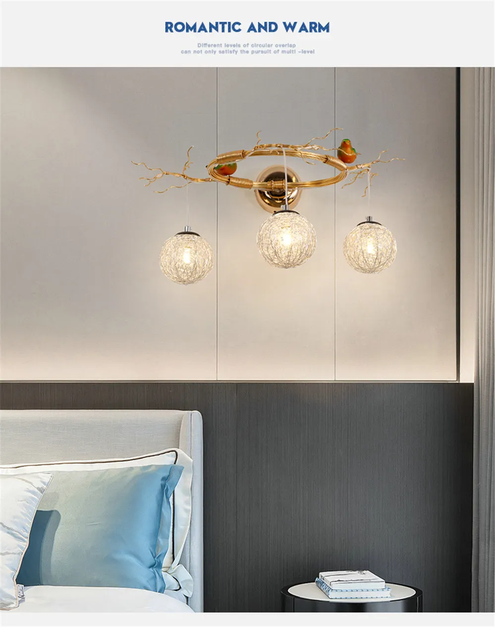 Nordic Bird Nest Aluminum Art Deco Wall Lamp For Dining Room Villa Living Room Corridor Led Sconce Light Romantic Kids Fixtures Nordic Bird Nest Aluminum Art Deco Wall Lamp For Dining Room Villa Living Room Corridor Led Sconce Light Romantic Kids Fixtures