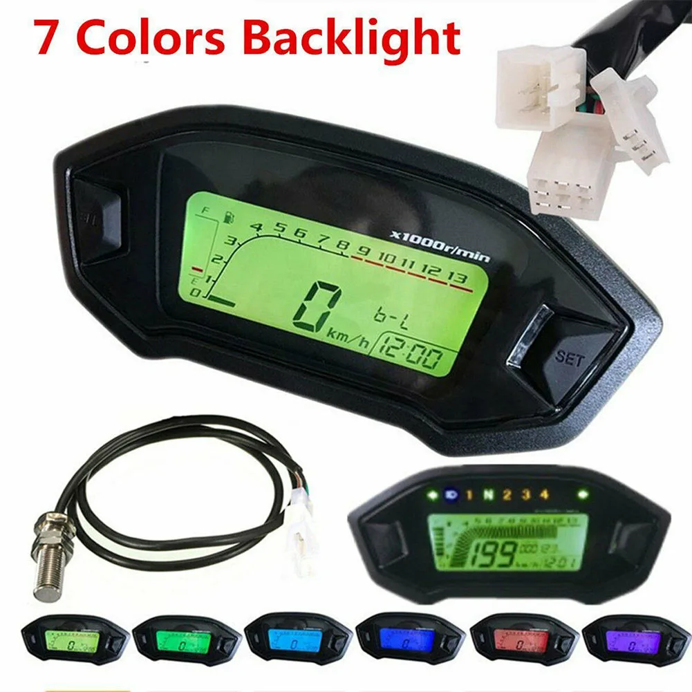 LCD Digital Accessories Tachometer Odometer Time Display Programmable Motorcycle Speedometer Universal Electric Waterproof
LCD Digital Accessories Tachometer Odometer Time Display Programmable Motorcycle Speedometer Universal Electric Waterproof