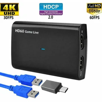 HDMI Video Capture Card 4K Screen Record USB3.0 1080P 60FPS Game Capture Device Full HD Video Recorder TV Shows Phone Game
HDMI Video Capture Card 4K Screen Record USB3.0 1080P 60FPS Game Capture Device Full HD Video Recorder TV Shows Phone Game