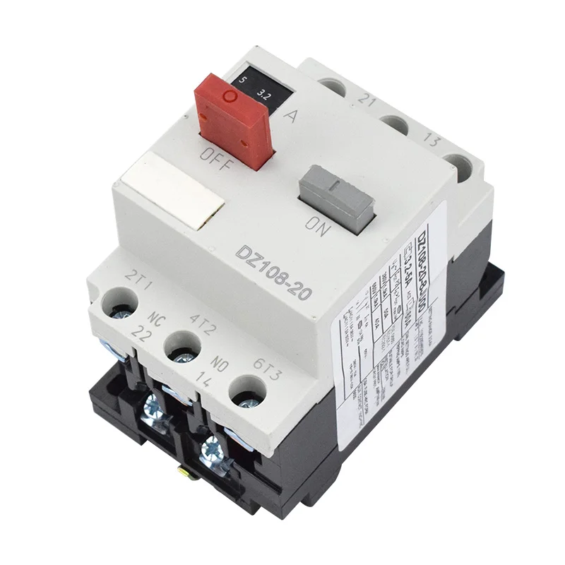 DZ108-20 Motor protection Motor switch Moulded Case Circuit Breaker Switch Air Switch Overload Protection
DZ108-20 Motor protection Motor switch Moulded Case Circuit Breaker Switch Air Switch Overload Protection