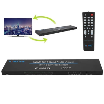 Quad Multi-Viewer Screen Spliter with Seamless Switch for 16 in 1 Out (US 110-240V)
Quad Multi-Viewer Screen Spliter with Seamless Switch for 16 in 1 Out (US 110-240V)