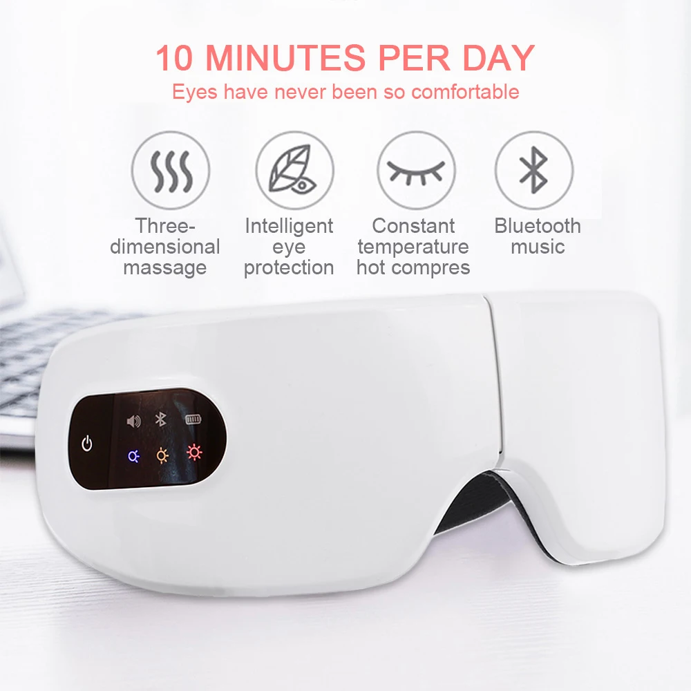 Smart 4D Eye Heating Massager Anti Wrinkles Massage Hot Care Bluetooth Music Foldable Protection For Tired Eyes Instruments |