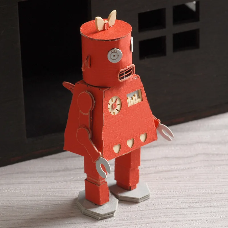 Interesting 3D Laser Paper Craft - Mini Golden Red Model Paper Folding Art 3D Puzzle Intelligent Paper Robot Toy
Interesting 3D Laser Paper Craft - Mini Golden Red Model Paper Folding Art 3D Puzzle Intelligent Paper Robot Toy