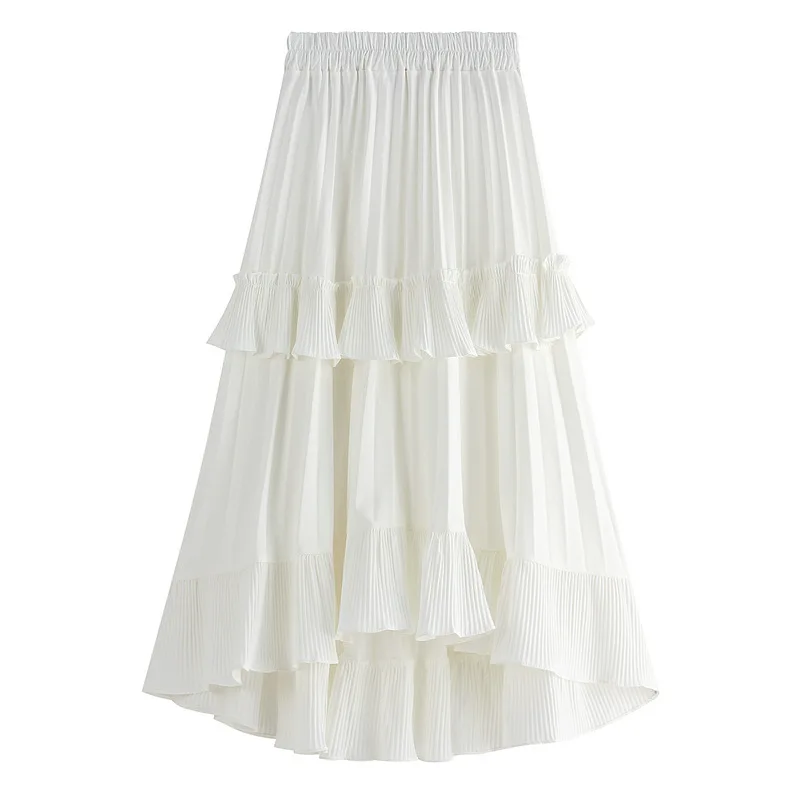 Short Front Long Back Cake Style Irregular Skirt WF0047 rokjes dames Women Ladies Ruffles Black White Long Pleated Skirt
Short Front Long Back Cake Style Irregular Skirt WF0047 rokjes dames Women Ladies Ruffles Black White Long Pleated Skirt