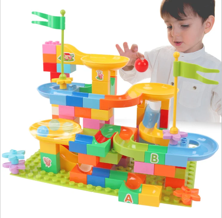 Marble Race Run Block Big Size Compatible Duploed Building Blocks Plastic Funnel Slide DIY Assembly Bricks Toys For Children
Marble Race Run Block Big Size Compatible Duploed Building Blocks Plastic Funnel Slide DIY Assembly Bricks Toys For Children