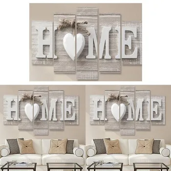5 Pieces Letter Canvas Painting Love HOME Wall Art Print Pictures for Home Living Room Bedroom Decoration Poster 
5 Pieces Letter Canvas Painting Love HOME Wall Art Print Pictures for Home Living Room Bedroom Decoration Poster