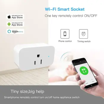 WIFI Intelligent Socket Intelligent Switch Socket Amazon Alexa Speech Control Smart Home Code
WIFI Intelligent Socket Intelligent Switch Socket Amazon Alexa Speech Control Smart Home Code