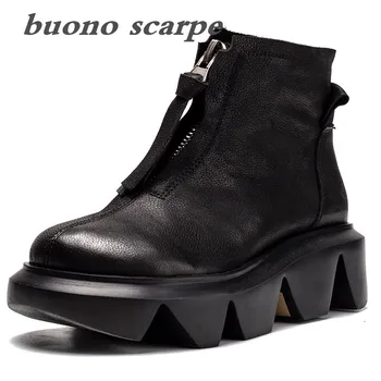 2019 autumn and winter models thick-soled high-end leather women's boots front zipper muffin booties
2019 autumn and winter models thick-soled high-end leather women's boots front zipper muffin booties