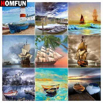 HOMFUN Diamond Painting Full Square/Round Diamond "Boat sea cloud" Pattern Embroidery Cross Stitch 5D Rhinestone Painting 
HOMFUN Diamond Painting Full Square/Round Diamond "Boat sea cloud" Pattern Embroidery Cross Stitch 5D Rhinestone Painting