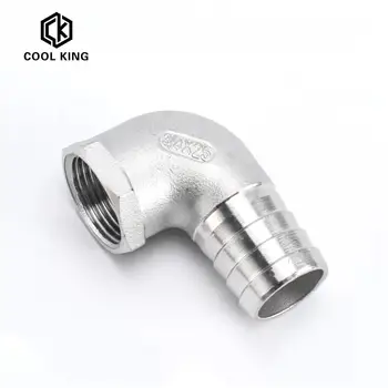 3/4" BSPT Female x 20mm 25mm Hose Barb Hosetail Elbow 90 Degree Connector SS304 Stainless
3/4" BSPT Female x 20mm 25mm Hose Barb Hosetail Elbow 90 Degree Connector SS304 Stainless
