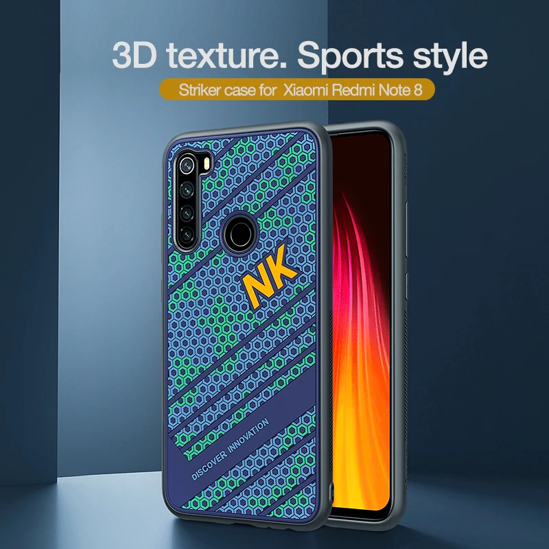 Спортивные чехлы с 3D текстурой для Xiaomi Redmi Note8 Note 8 Pro Nillkin мягкий ТПУ + жесткий