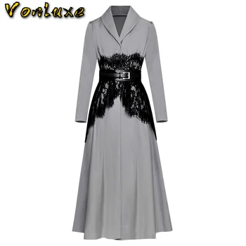 2020 New Arrival Autumn Runway Designer Lace Patchwork Vintage Retro Blazer Women High Quality Sleeve Long Maxi Dress
2020 New Arrival Autumn Runway Designer Lace Patchwork Vintage Retro Blazer Women High Quality Sleeve Long Maxi Dress