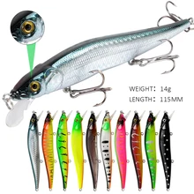 Minnow Fishing Lures 115mm 14g Mini Artificial Hard Bait Sinking Crankbait Wobblers Carp Perch Trout Tackle Fishing Accessories
Minnow Fishing Lures 115mm 14g Mini Artificial Hard Bait Sinking Crankbait Wobblers Carp Perch Trout Tackle Fishing Accessories