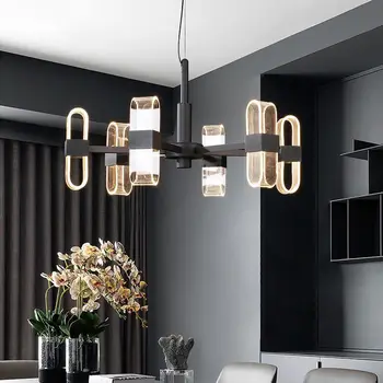 Nordic Modern Design Led Chandelier Light Lamp for Loft Living Room Dining Room Loft Hall NEW Black Candlestick 110V 220V AC 
Nordic Modern Design Led Chandelier Light Lamp for Loft Living Room Dining Room Loft Hall NEW Black Candlestick 110V 220V AC