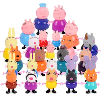

All Character Series Original Peppa Pig Action Figure Model George Family Pigs Set Pack Toys for Kids Birthday Party Gift