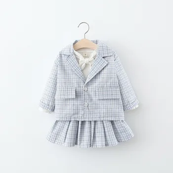 Plaid Kids Suit Toddler Baby girls clothes set For Girl Spring Long sleeve Coat shirt Fall Fashion Skirt 3 pcs Children outfits
Plaid Kids Suit Toddler Baby girls clothes set For Girl Spring Long sleeve Coat shirt Fall Fashion Skirt 3 pcs Children outfits