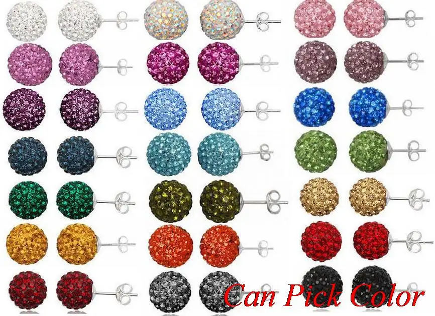 jf5sn 8mm fashion silver plated Earrings Crystal Ball Stud Earring Mix Colors women christmas gift
jf5sn 8mm fashion silver plated Earrings Crystal Ball Stud Earring Mix Colors women christmas gift