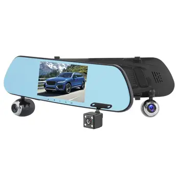 V9 Dual Lens Car DVR Camera 5 inch Touch Screen Dashcam with Rear View Camera Maximum Support TF Card Storage 32GB
V9 Dual Lens Car DVR Camera 5 inch Touch Screen Dashcam with Rear View Camera Maximum Support TF Card Storage 32GB
