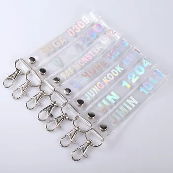 1PC Trendy KPOP V Suga Jimin J-hope Keychain Name bar mobile Transparent keychain phone holder Plastic Rope Keyring Jewelry
1PC Trendy KPOP V Suga Jimin J-hope Keychain Name bar mobile Transparent keychain phone holder Plastic Rope Keyring Jewelry