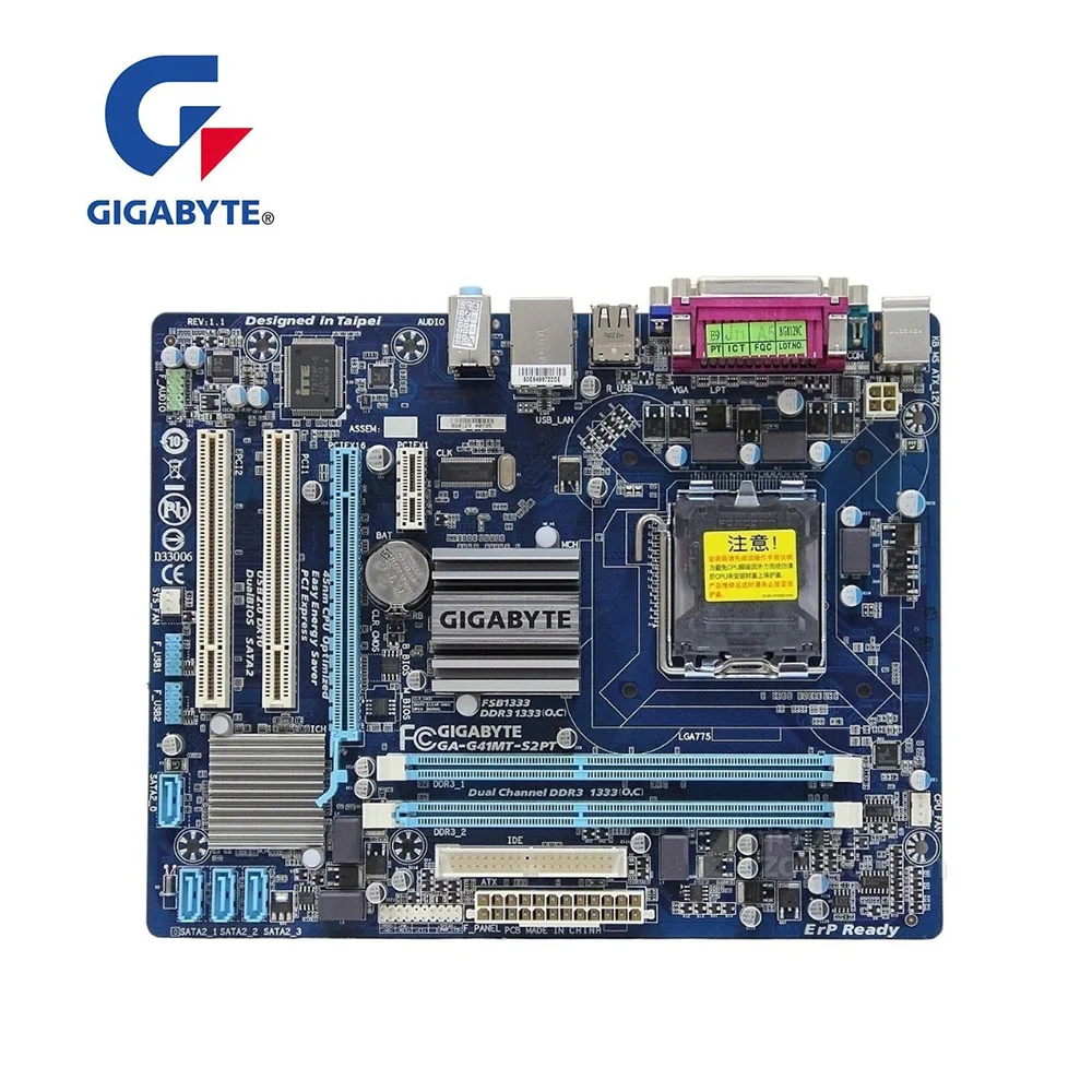 Материнская плата G41 для настольного компьютера GIGABYTE GA G41MT S2PT rev1.x 2.x стандартная