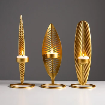 Aromatherapy Candlestick Golden Feather Leaf Candle Holder Home Desktop Decorations Nordic Style Wrought Iron Candlestick
Aromatherapy Candlestick Golden Feather Leaf Candle Holder Home Desktop Decorations Nordic Style Wrought Iron Candlestick